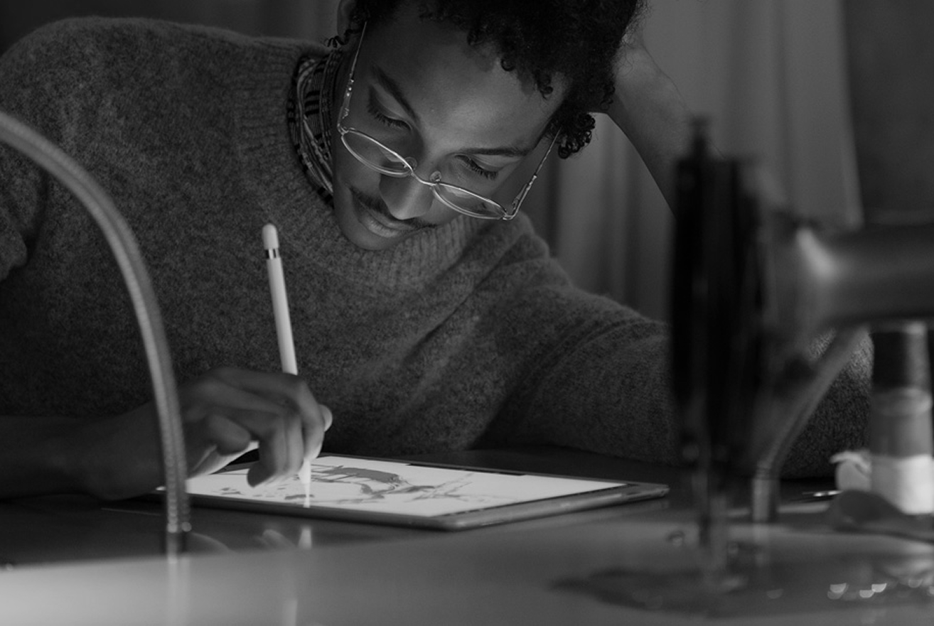 Anders brand wordmark in white placed on top of an image of a modern interior design.